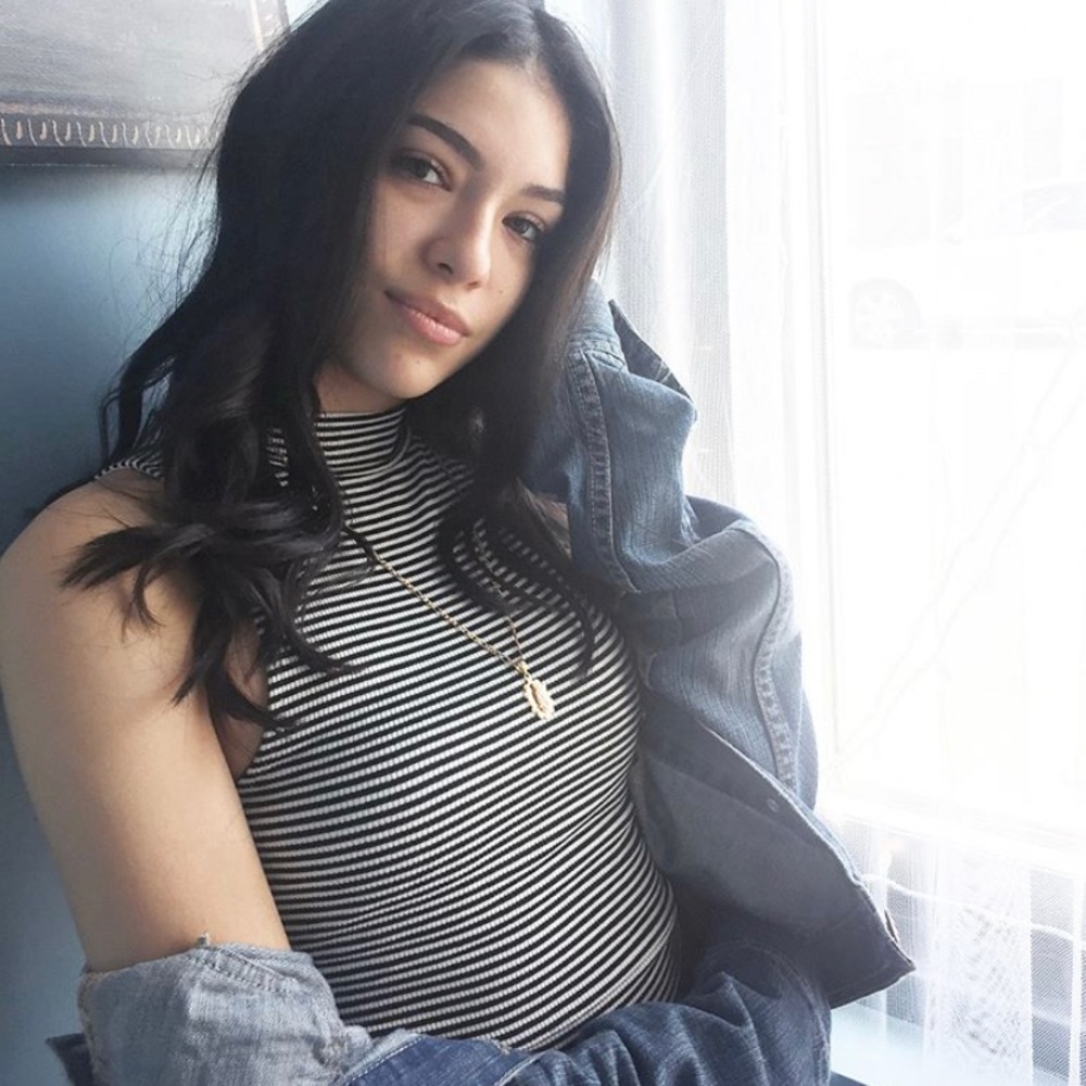 Black and White Striped Crop Top